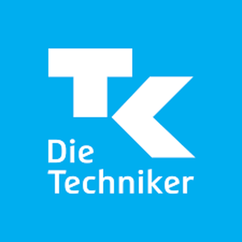 Es ist das Logo der TK zu sehen.