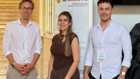 Zu sehen sind Johannes Paul, Dr. Nagwan Abu El-Ella und Nicholas Bost