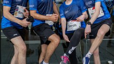 Man sieht das Team der VWL bei der REWE Team Challenge.