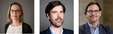 Zu sehen sind Prof. Lisandra Flach, Prof. Christoph Trebesch und Prof. Christian Leßmann