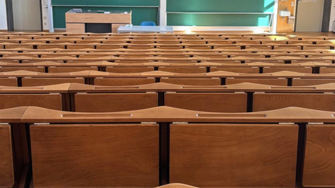 Hörsaal zu sehen