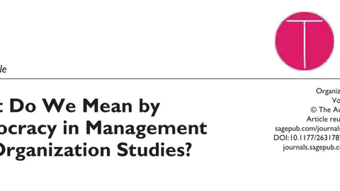 What Do We Mean by Democracy in Management and Organization Studies?