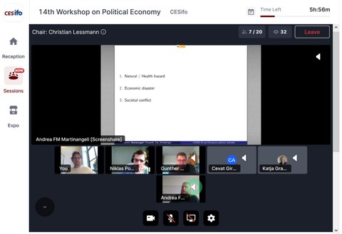 PC-Screenshot mit Workshopteilnehmern