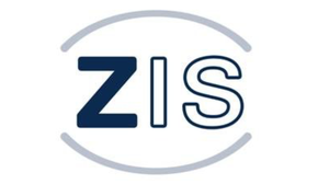 ZIS logo photo (blue, capital letters Z-I-S, Z and S are connected at the top and bottom with an archn