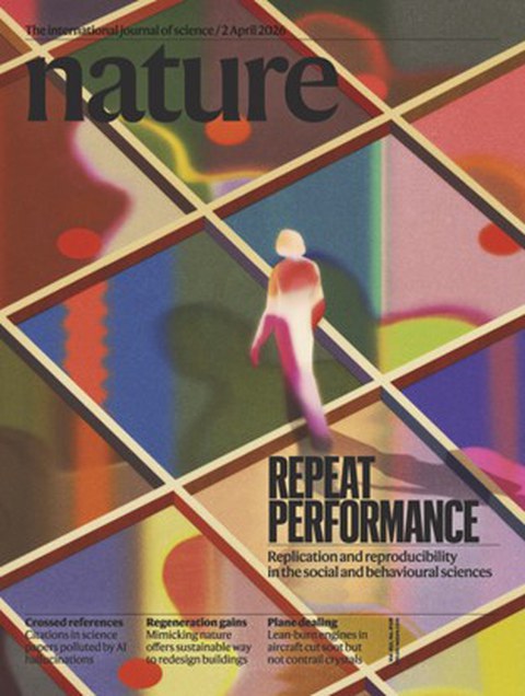 Zu sehen ist das Titelblatt des Wissenschaftsjournal Nature.