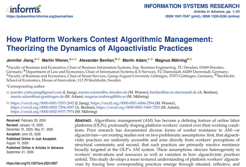 News: ISR article on worker algoactivism