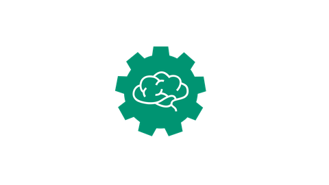 Icon des Forschungsthemas RA3-2 kognitive Produktionssysteme – dargestellt durch ein Zahngrad mit Gehirn