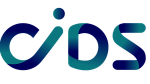 Schriftzug "CIDS" im Layout als farbiges Band (blau in unterschiedlichen Abstufungen)