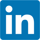 LinkedIn-Logo - blaues Quadrat mit den weißen Buchstaben "in".