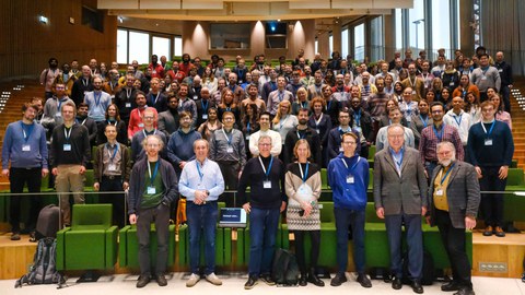 Photo. Team of ScaDS.AI Dresden/Leipzig, photographed at the General Assembly Meeting in December 2023 in Leipzig.