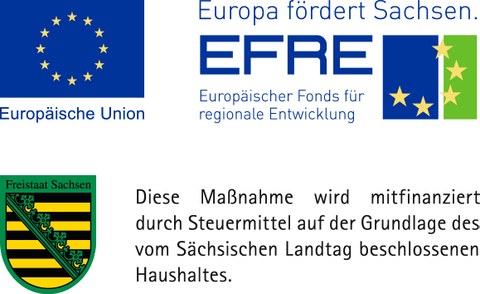 Logo EU EFRE / Freistaat Sachsen