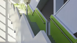 Photo of CRTD hall with stairs