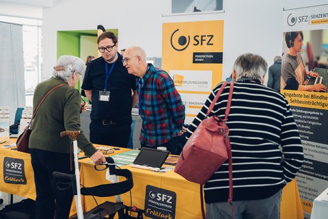 The Information stand of SFZ - Perspektive Sehen a Research and education center