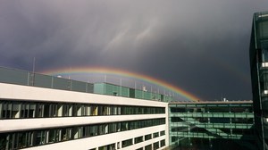 Rainbow over CRTD building