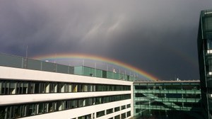 Rainbow over CRTD building