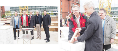 Cornerstone ceremony for the new B CUBE building