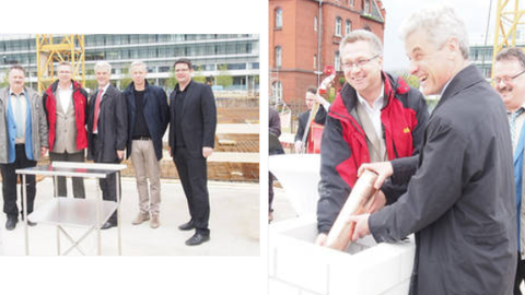 Cornerstone ceremony for the new B CUBE building