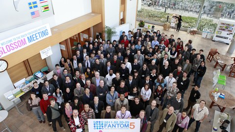 FANTOM5 members at a meeting in the RIKEN Yokohama campus