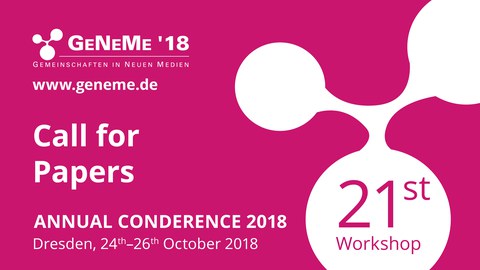 Announcement Call for Papers for the GeNeMe 2018