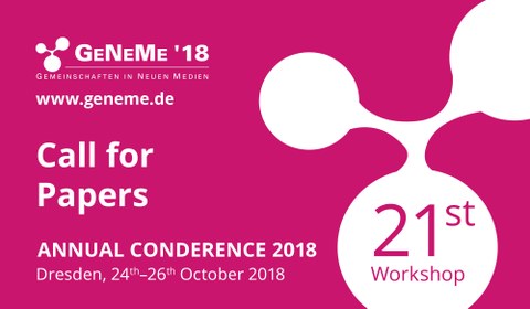 Announcement Call for Papers for the GeNeMe 2018
