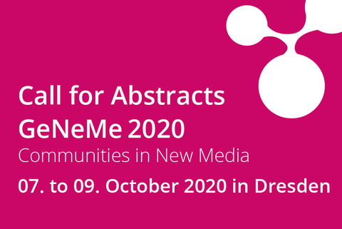 Call for abstracts for the GeNeMe from 07. to 09. October 2020 in Dresden