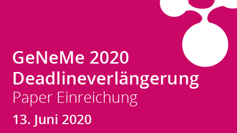 Deadlineverlängerung für Papereinreichung auf den 13.07.2020