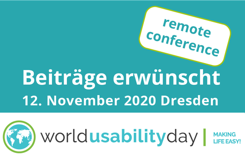 Eyecatcher WUD 2020 Dresden, remote conference, Beiträgeerwünscht, 12.November 2020 Dresden