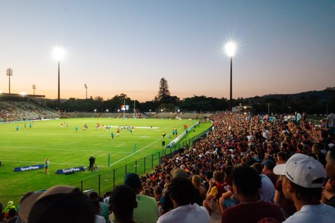 Studierendenrugbyspiels im Varsity Cup