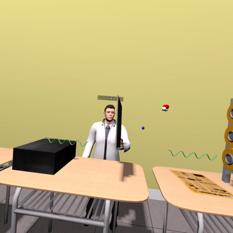 VR-Lernumgebung - Deonstartion durch Lehrperson