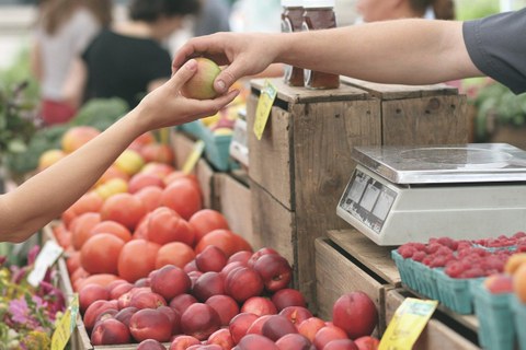 Äpfel auf dem Markt 