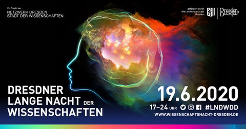 Banner für die Lange Nacht der Wissenschaften Dresden 2020