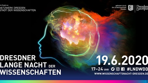 Banner für die Lange Nacht der Wissenschaften Dresden 2020