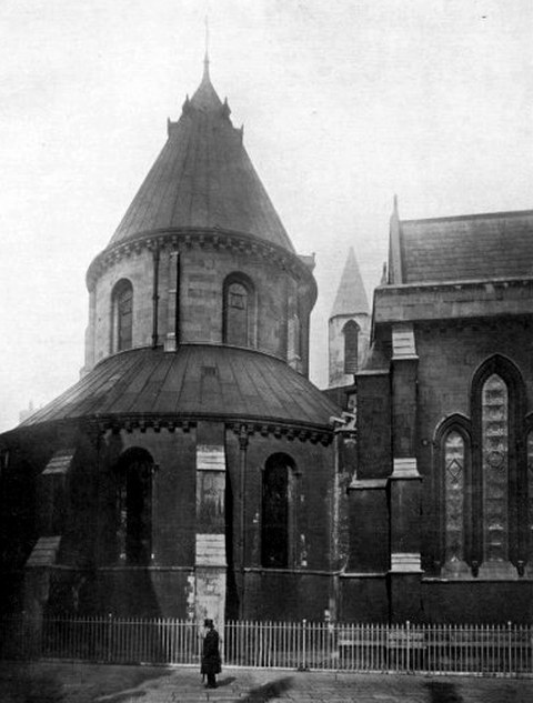 London, Temple-Church um 1900