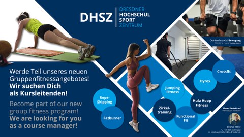 Grafik mit blauen Rauten und Fotos von Sportler:innen