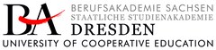 Grafik und Text Logo der Berufsakademie Dresden