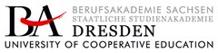 Grafik mit Schrift Logo der Berufsakademie Dresden