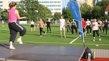 Gruppe von Menschen beim Zumba