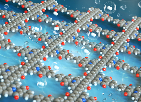 Wasserstoffgitter mit Atomen