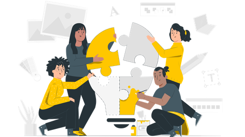 People putting together a puzzle
