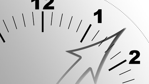 Eine Uhr. Zeiger auf Halb Zwei.