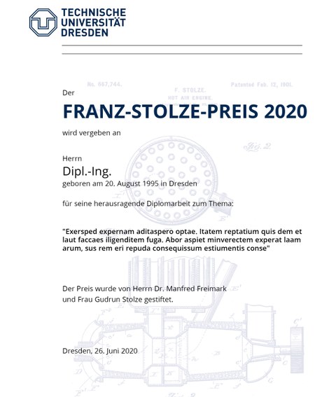 Franz Stolze Prize