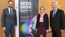 Gruppenfoto vor SPIN 2030 Plakat