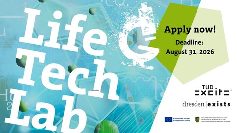 Schriftzug "LifeTechLab", "Apply by August 31, 2026"