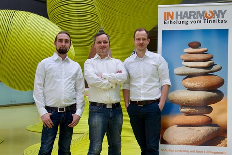 Das Ausgründerteam von "IN HARMONY" von links nach rechts: Matthias Lippmann, Martin Spindler, Steven Mack