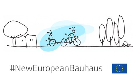 gezeichnetes Logo der Iniiative New European Bauhaus