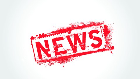 Das Foto zeigt das Wort "News" als einen roten gesprayten Schriftzug. Um das Wort befindet sich ein roter Rahmen.