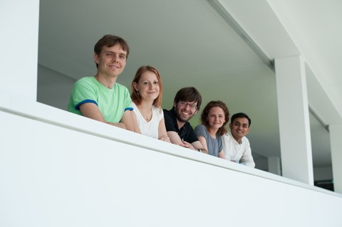 Doktoranden auf dem Balkon