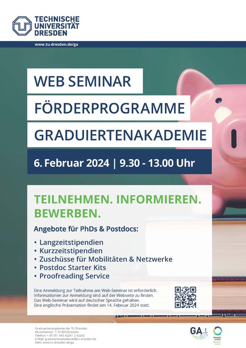 Poster für die Infoveranstaltung zu den GA Förderprogrammen