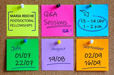 Poster for the MRPF Q&A session, featuring sticky notes and detailed information