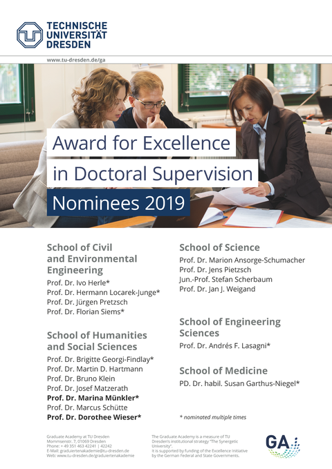 GA Supervision Award _ Nominees